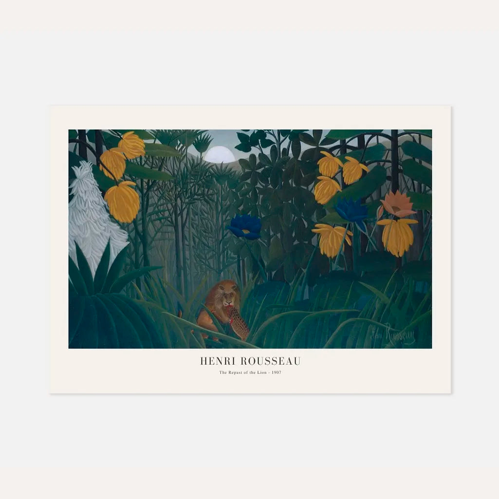 Henri Rousseau – Das Mahl des Löwen Poster 1907