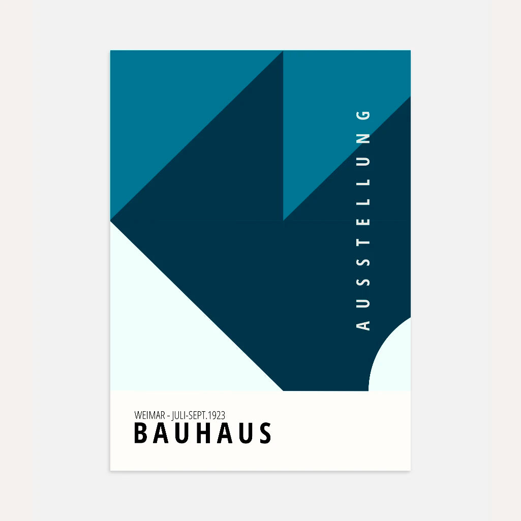 Bauhaus Blau Tief Poster