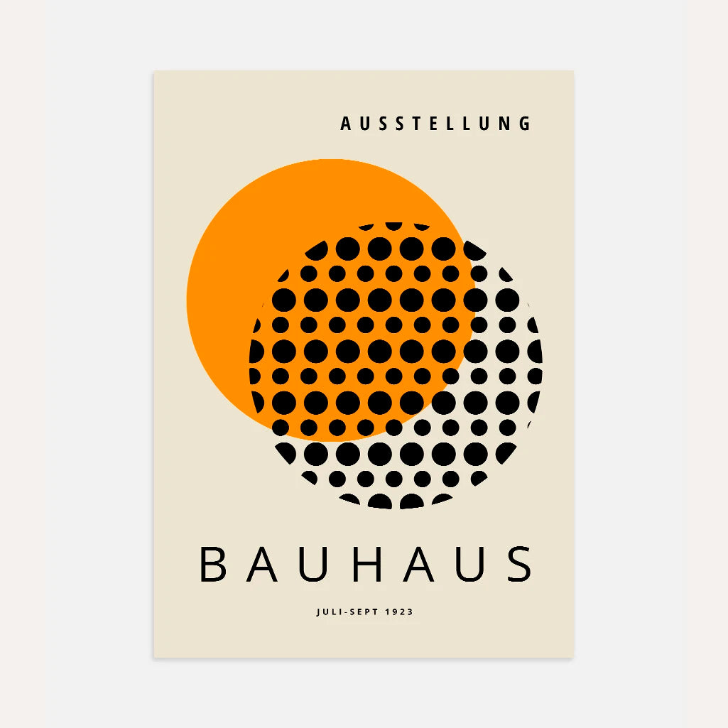 Bauhaus Orange Punkte Poster
