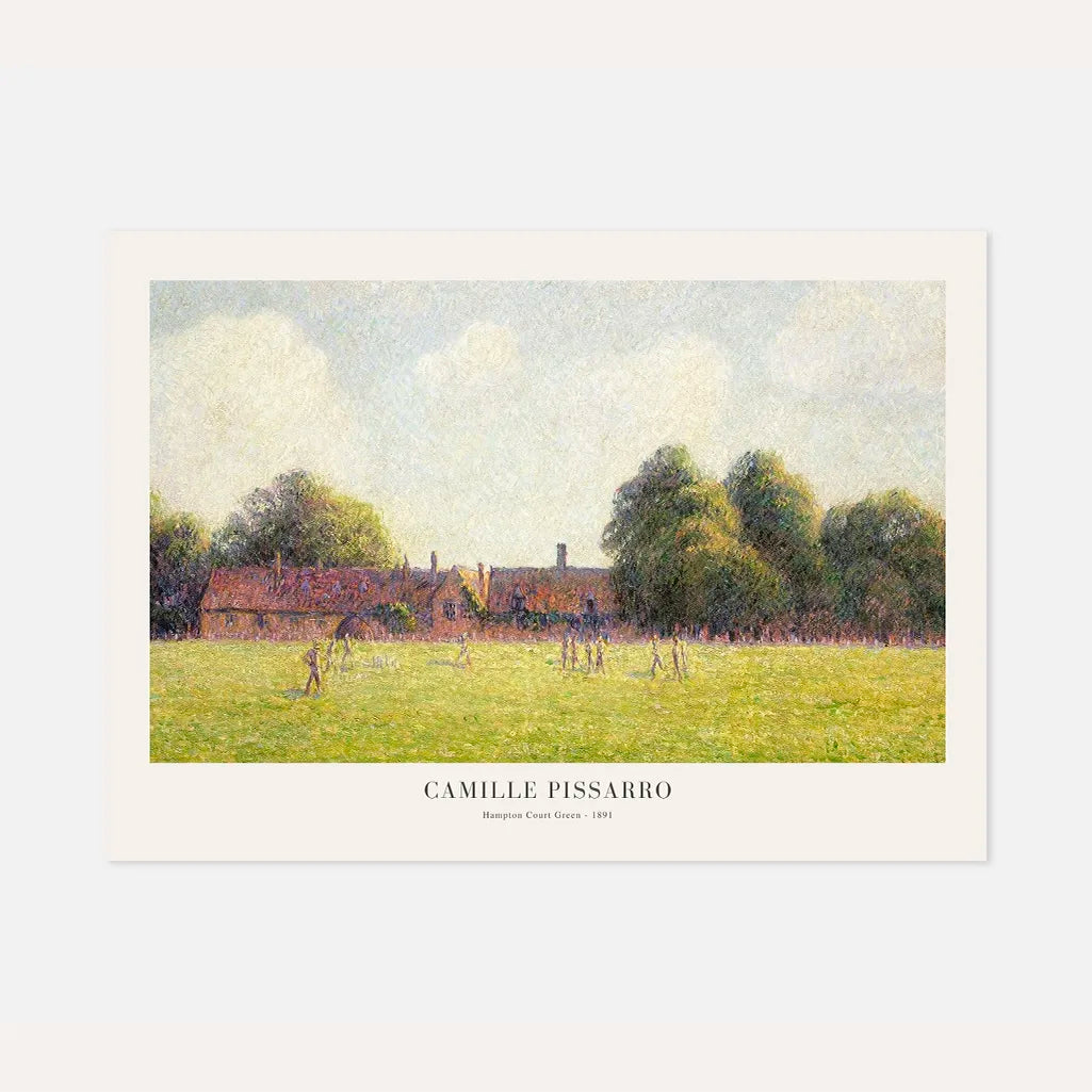 Camille Pissarro-Plakat – Hampton Court Green (1891) | Querformatiges Plakat