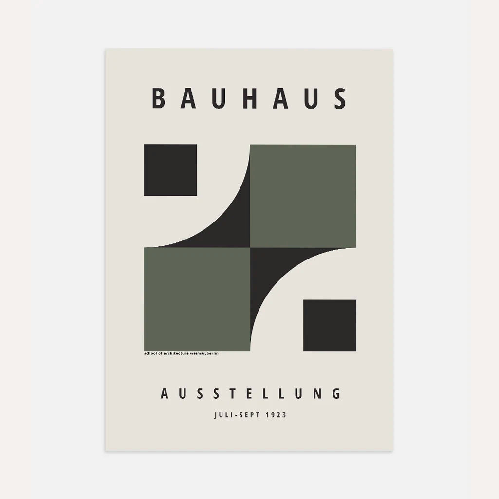 Bauhaus Grüne Formfusion Poster