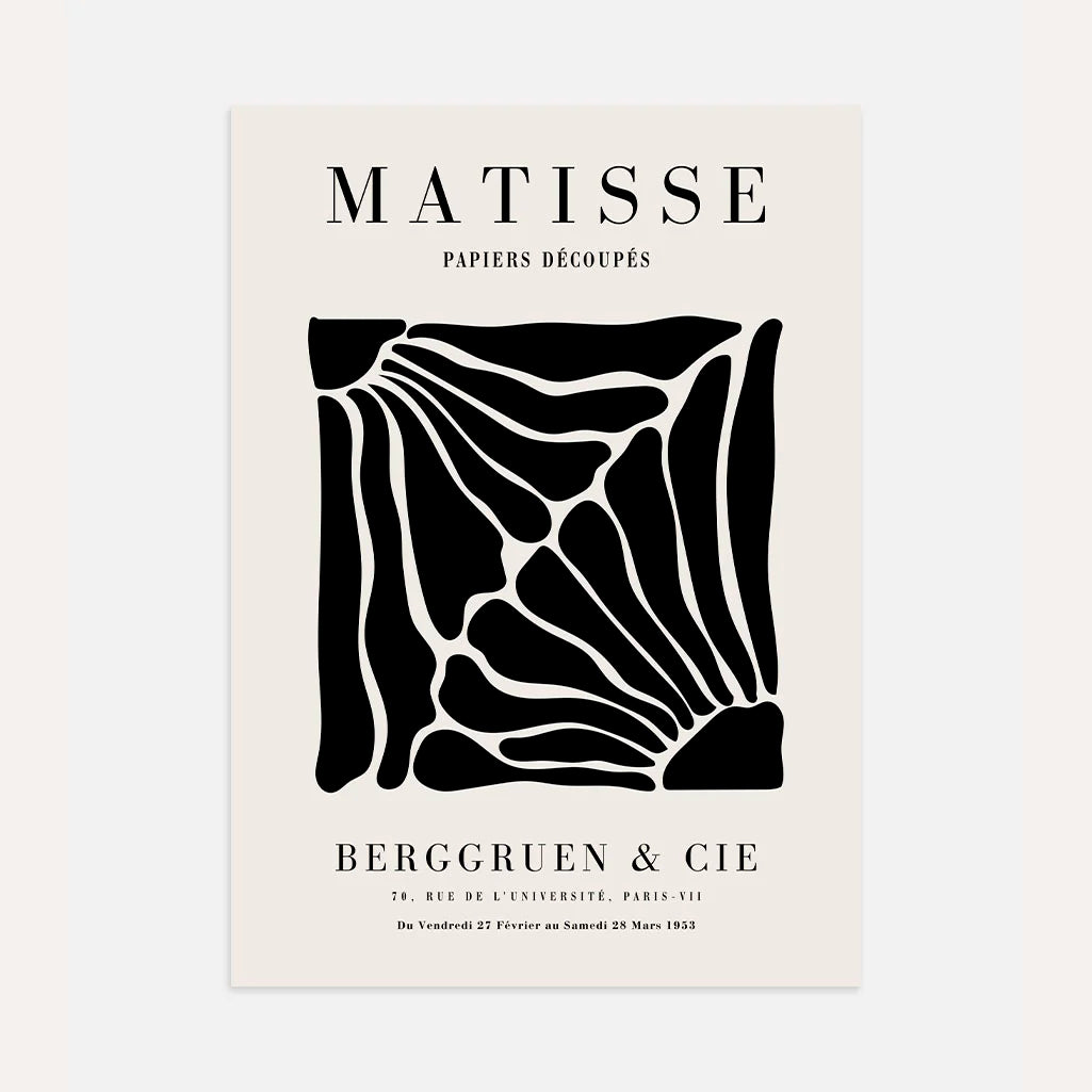 Henri Matisse – Florale Silhouetten Poster Schwarz