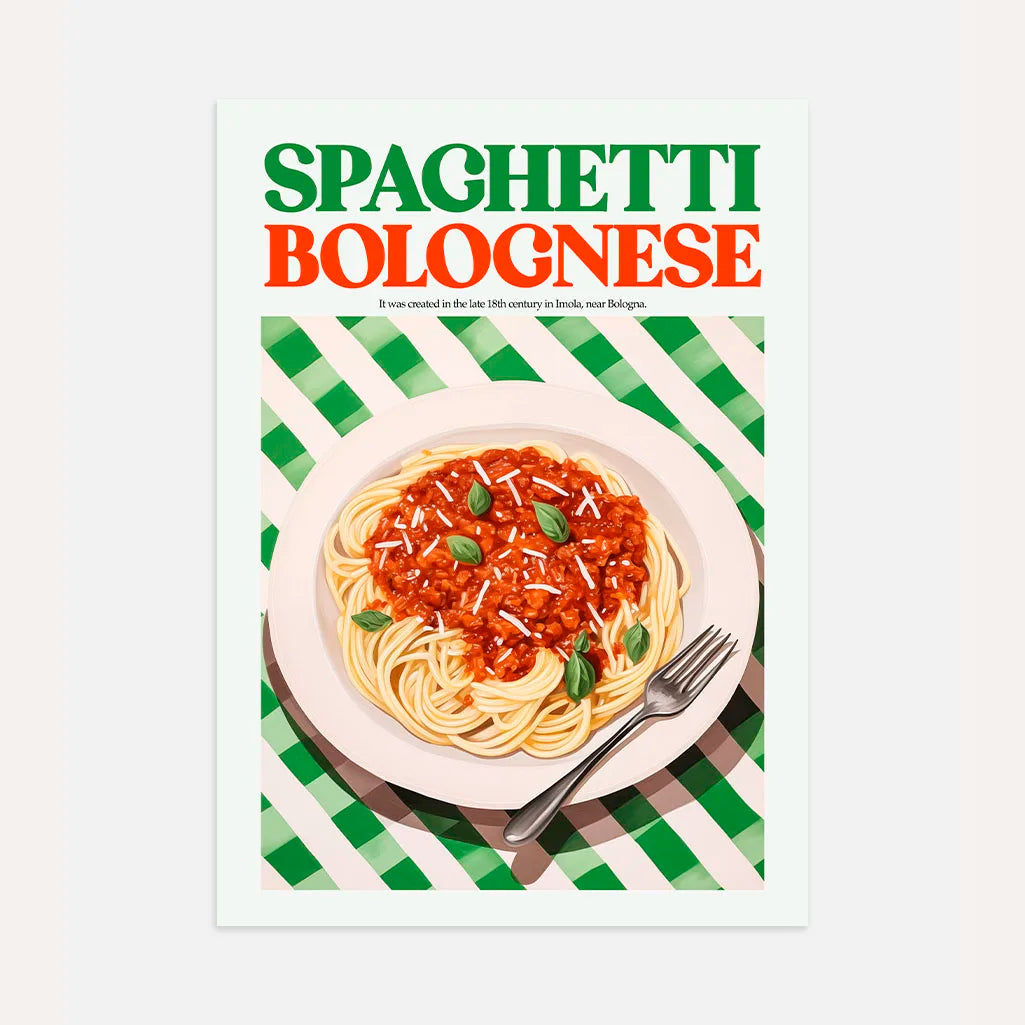 Klassischer Spaghetti Bolognese Poster