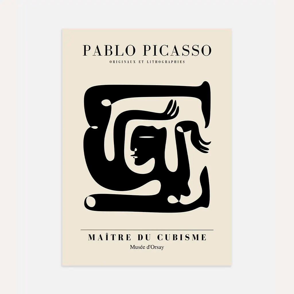 Von Pablo Picasso inspiriertes Poster – Figur in Bewegung