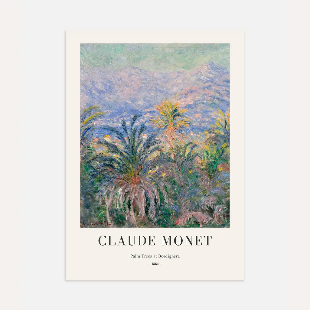 Claude Monet – Palmen in Bordighera Poster