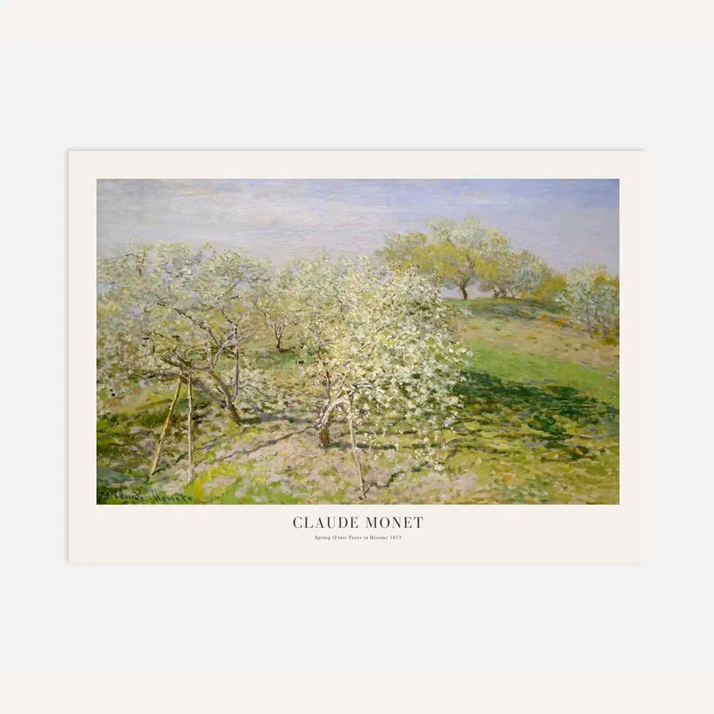Claude Monet – Frühling (Blühende Obstbäume) Poster