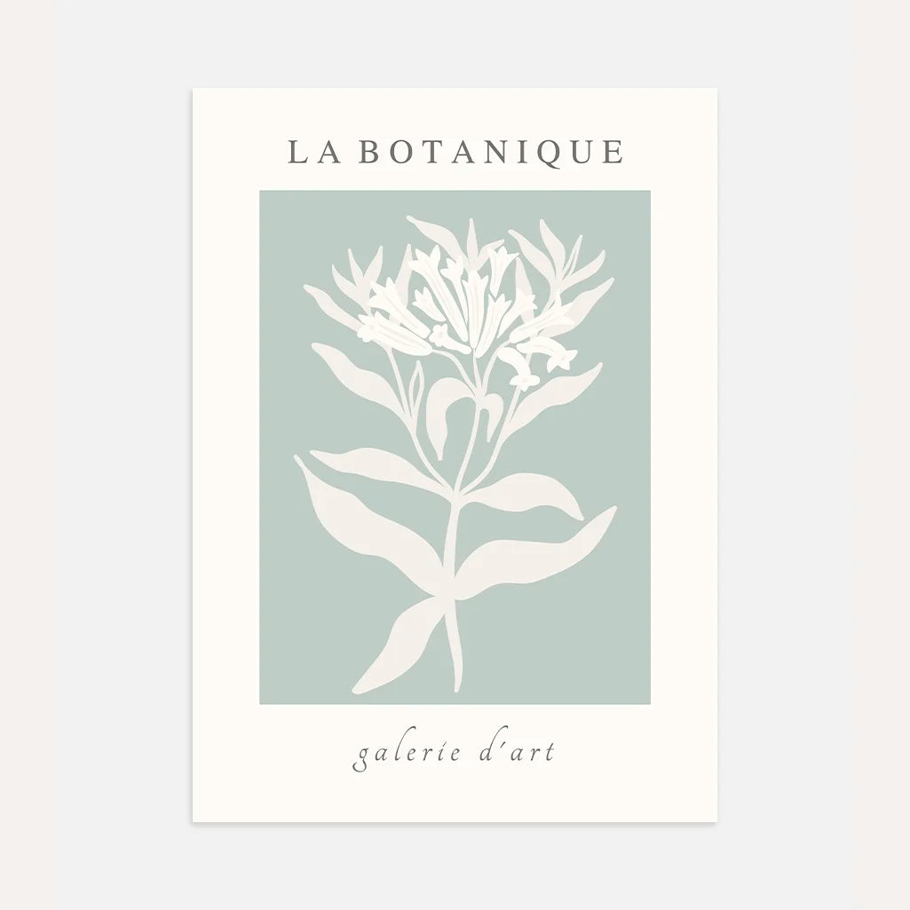 Botanisches Blumenposter mit Salbei