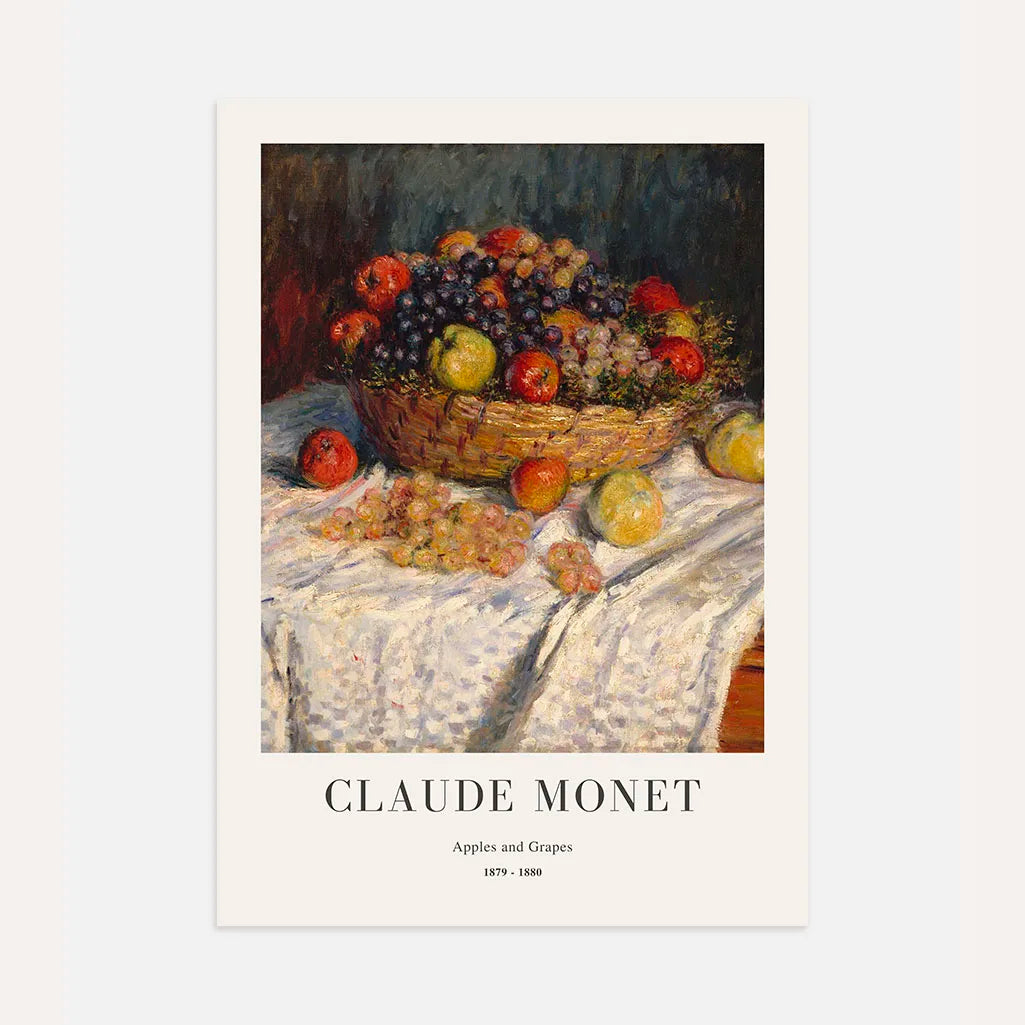 Claude Monet – Äpfel und Trauben Poster, 1879–1880