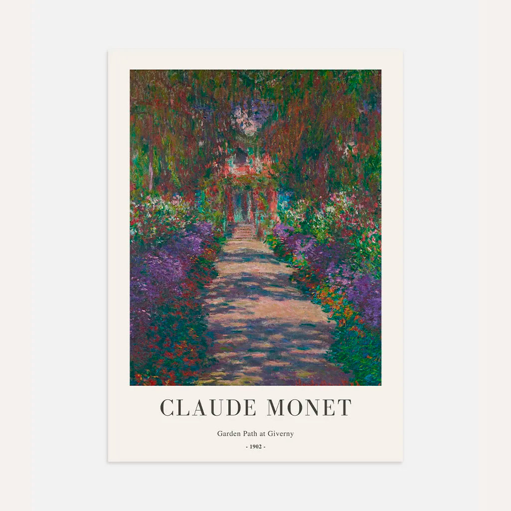 Claude Monet Poster – Gartenweg in Giverny, 1902