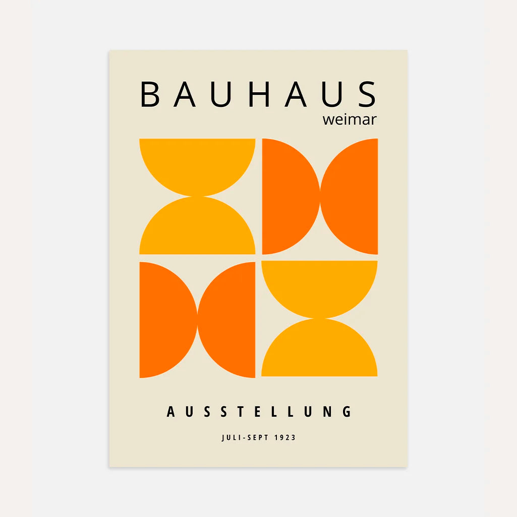 Bauhaus Orange Warmes Poster