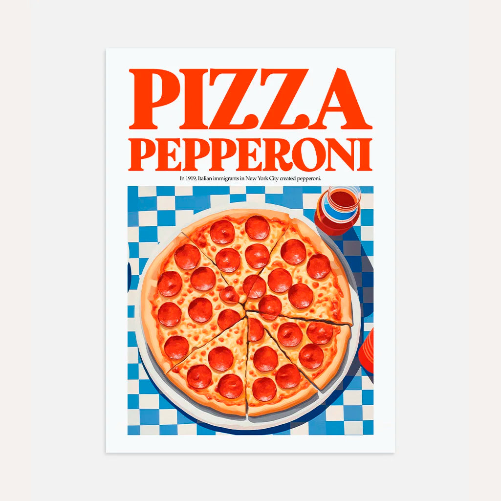 Salami Pizza Poster