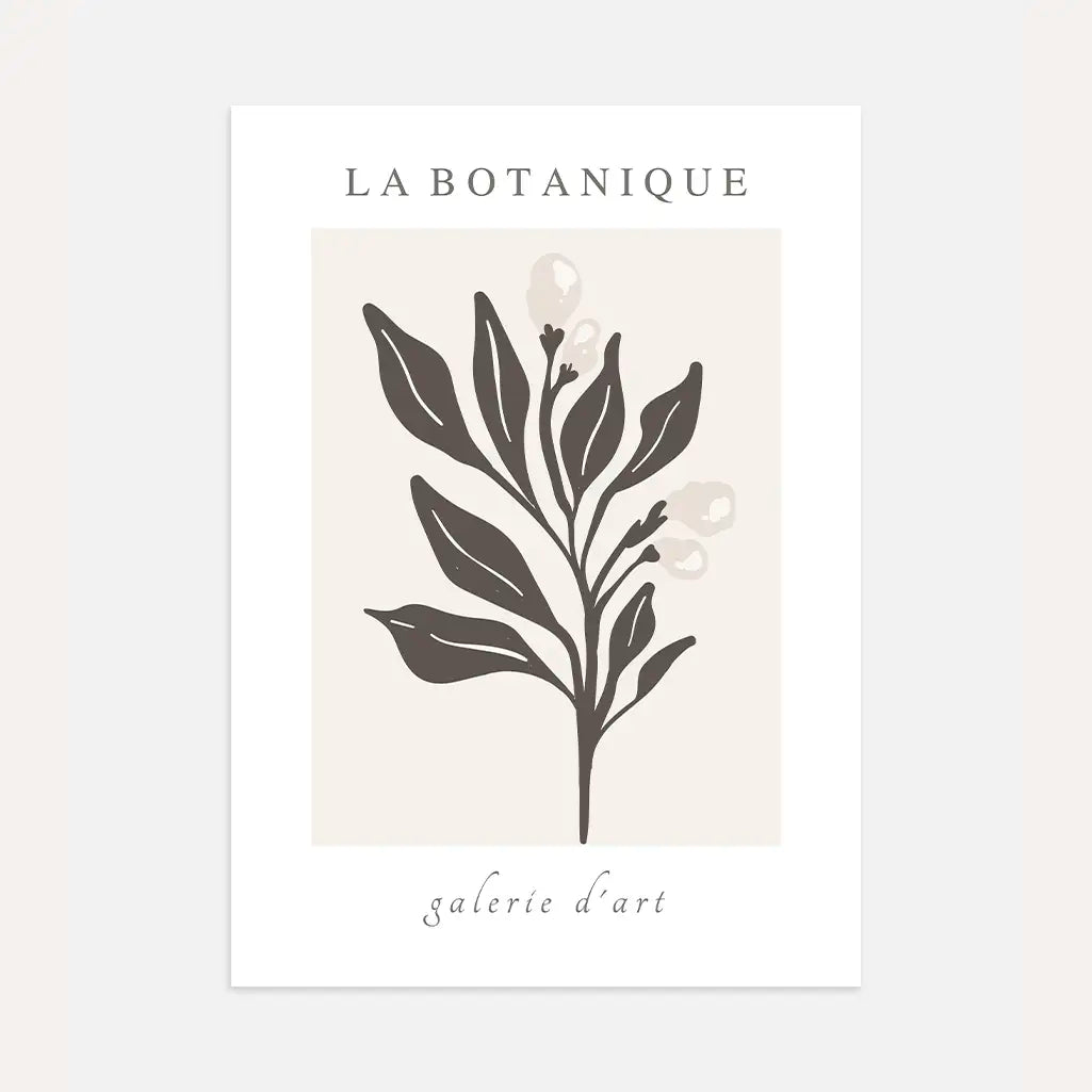 Botanisches Poster, Zweig-Linienzeichnung