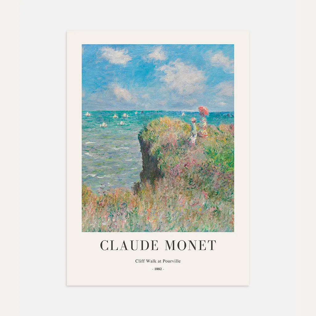 Claude Monet – Klippenweg in Pourville Poster 1882
