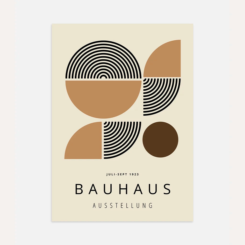 Bauhaus Geometrische Hälften Poster