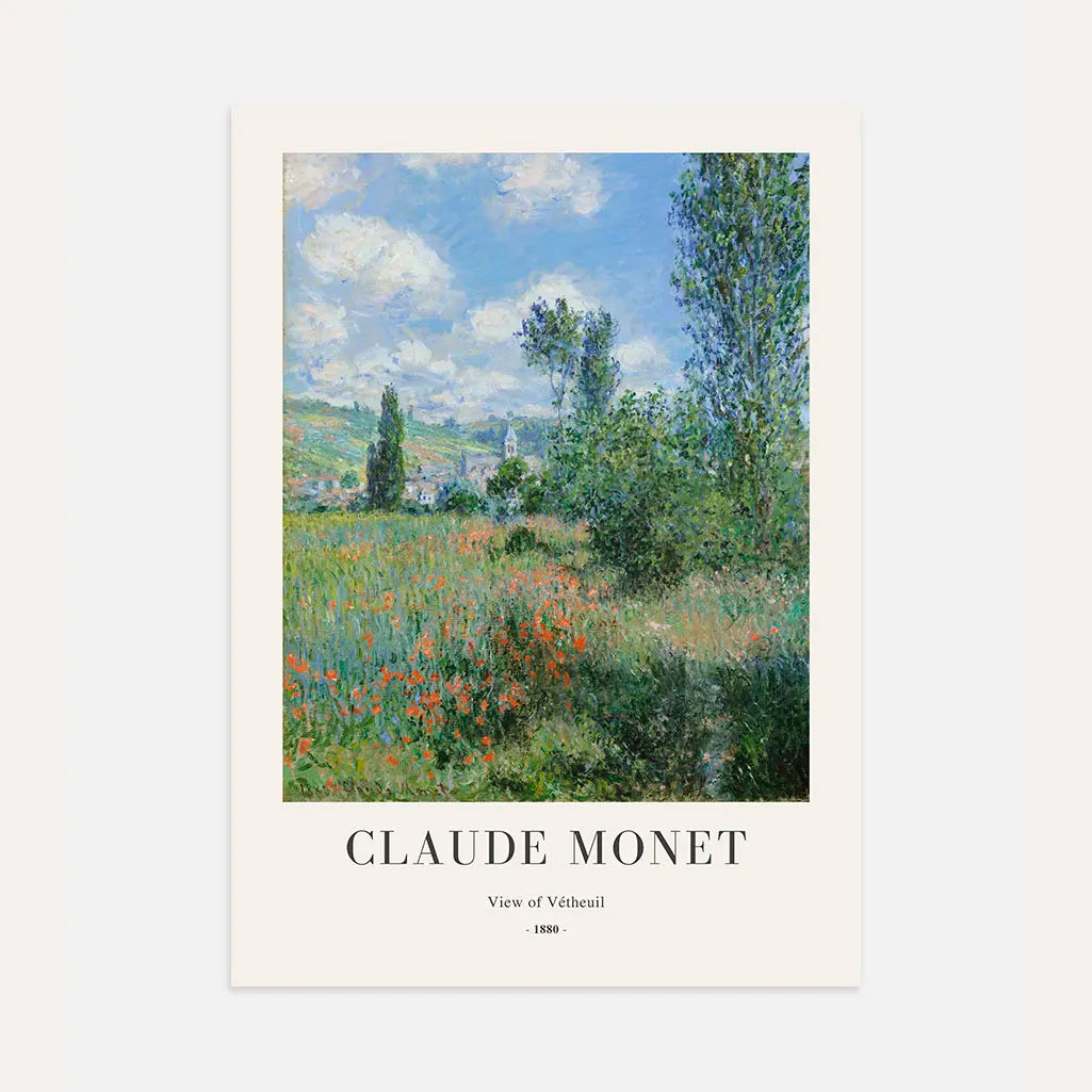 Claude Monet – Blick auf Vétheuil Poster 1880