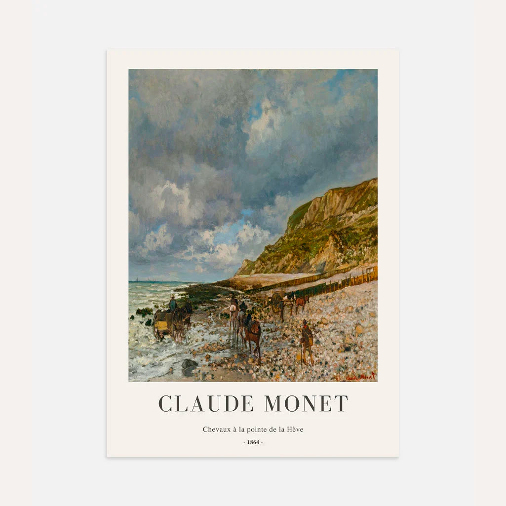 Claude Monet – Pferde an der Pointe de la Hève Poster
