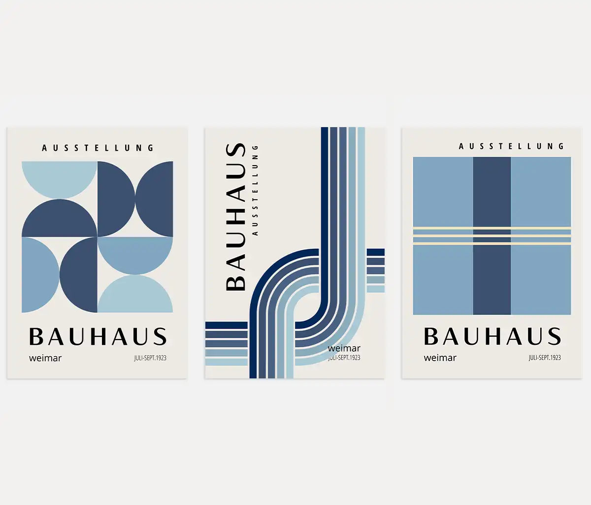 Bauhaus-Plakate – 3er-Set „Rhythmus von Weimar“