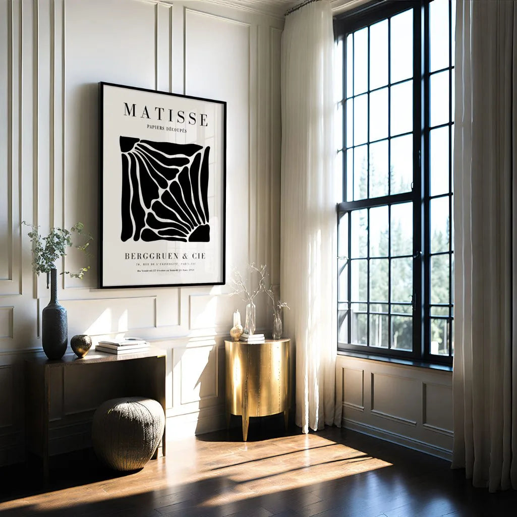 Henri Matisse – Florale Silhouetten Poster Schwarz