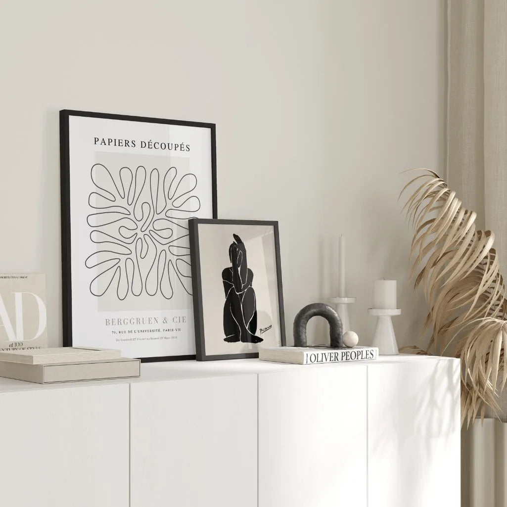 Henri Matisse – Line Art Poster Beige