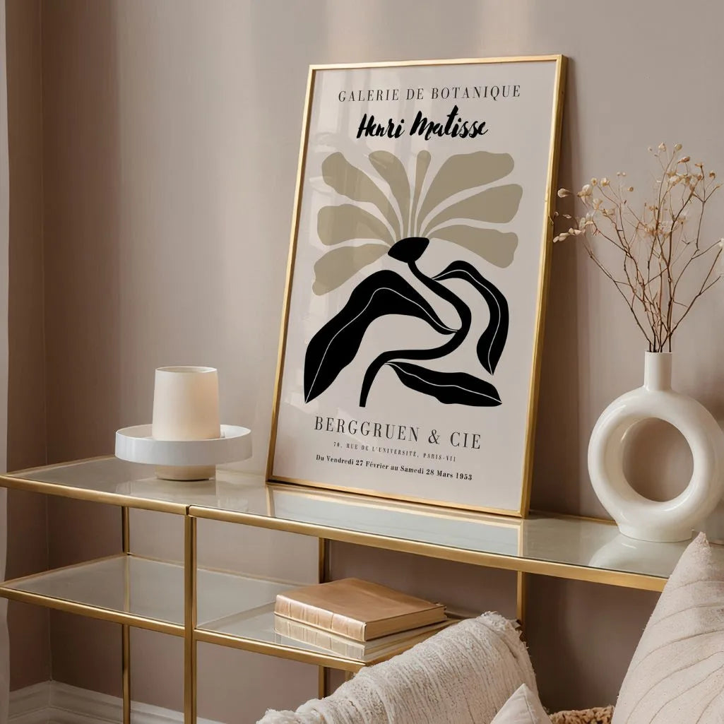 Henri Matisse – Blume Schwarz Beige Poster