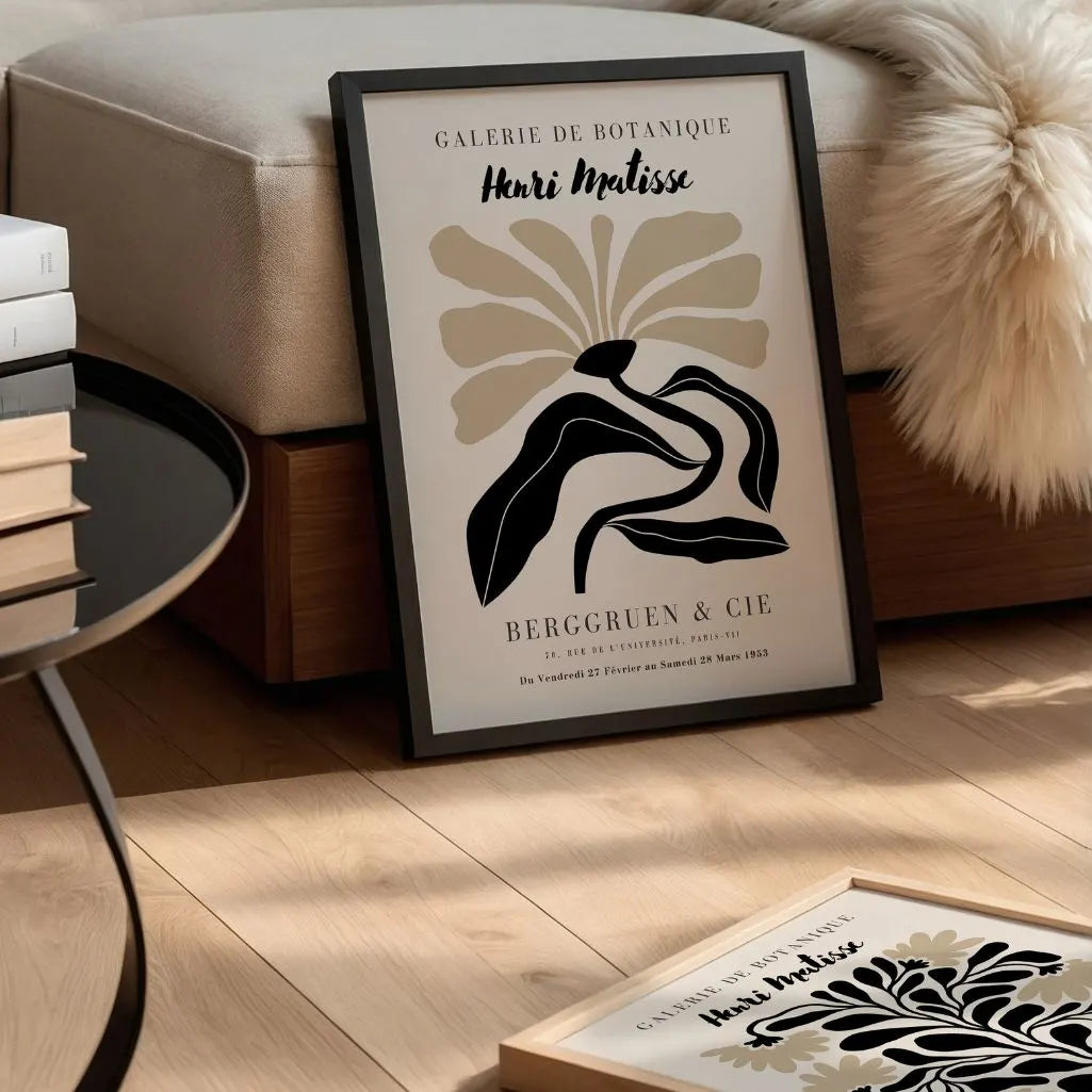 Henri Matisse – Blume Schwarz Beige Poster