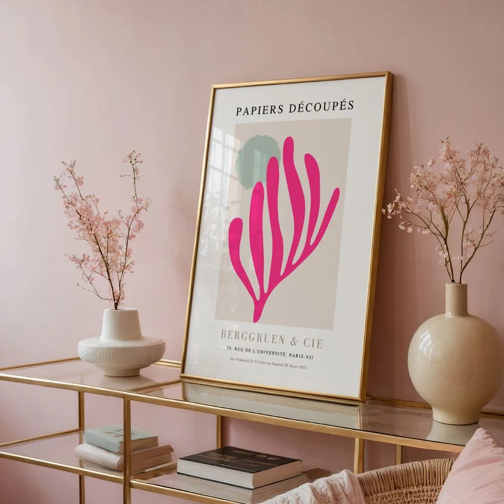 Matisse Fuchsia Beige Poster