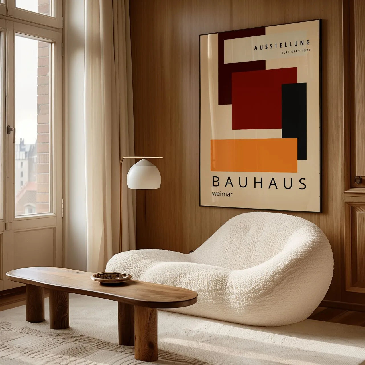 Bauhaus Orange Tiefe Poster