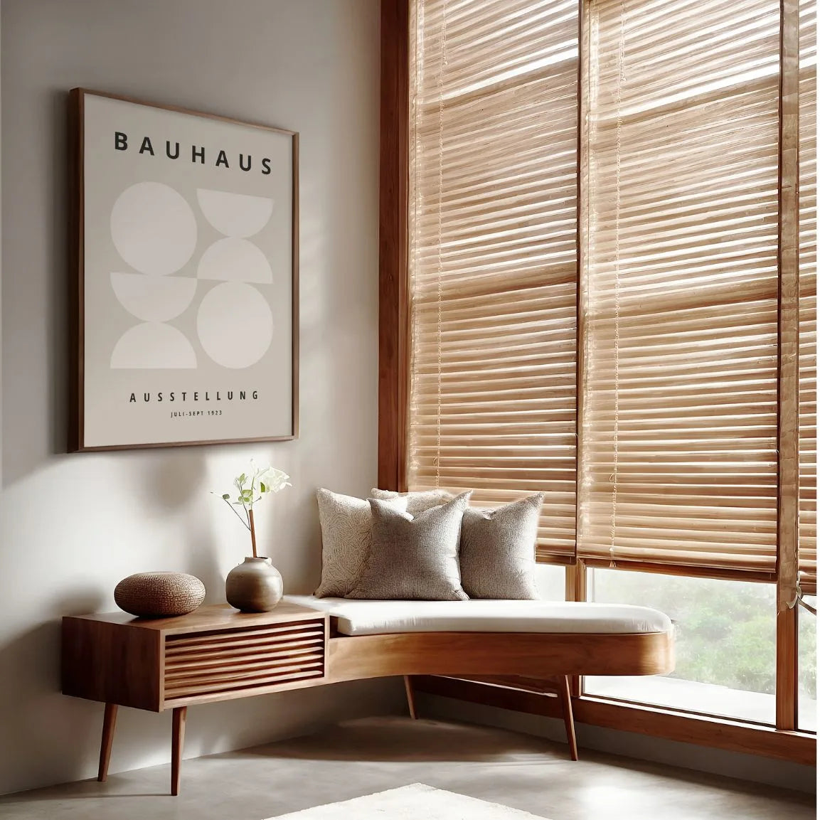 Bauhaus-Poster in Beige