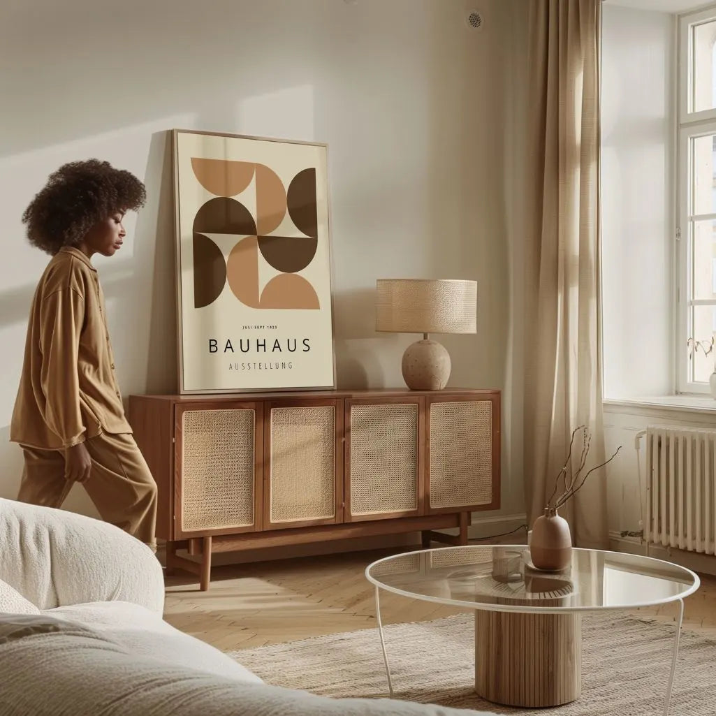 Bauhaus-Poster – Warme Geometrie