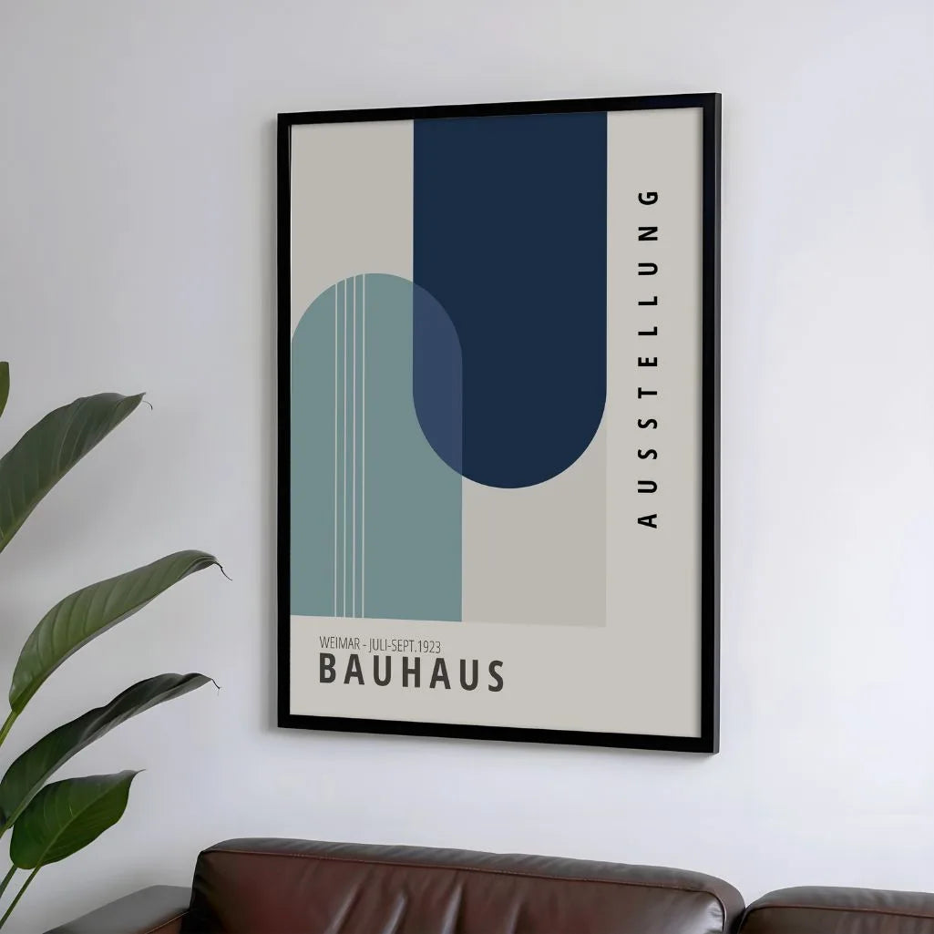 Bauhaus Blau Beige Poster
