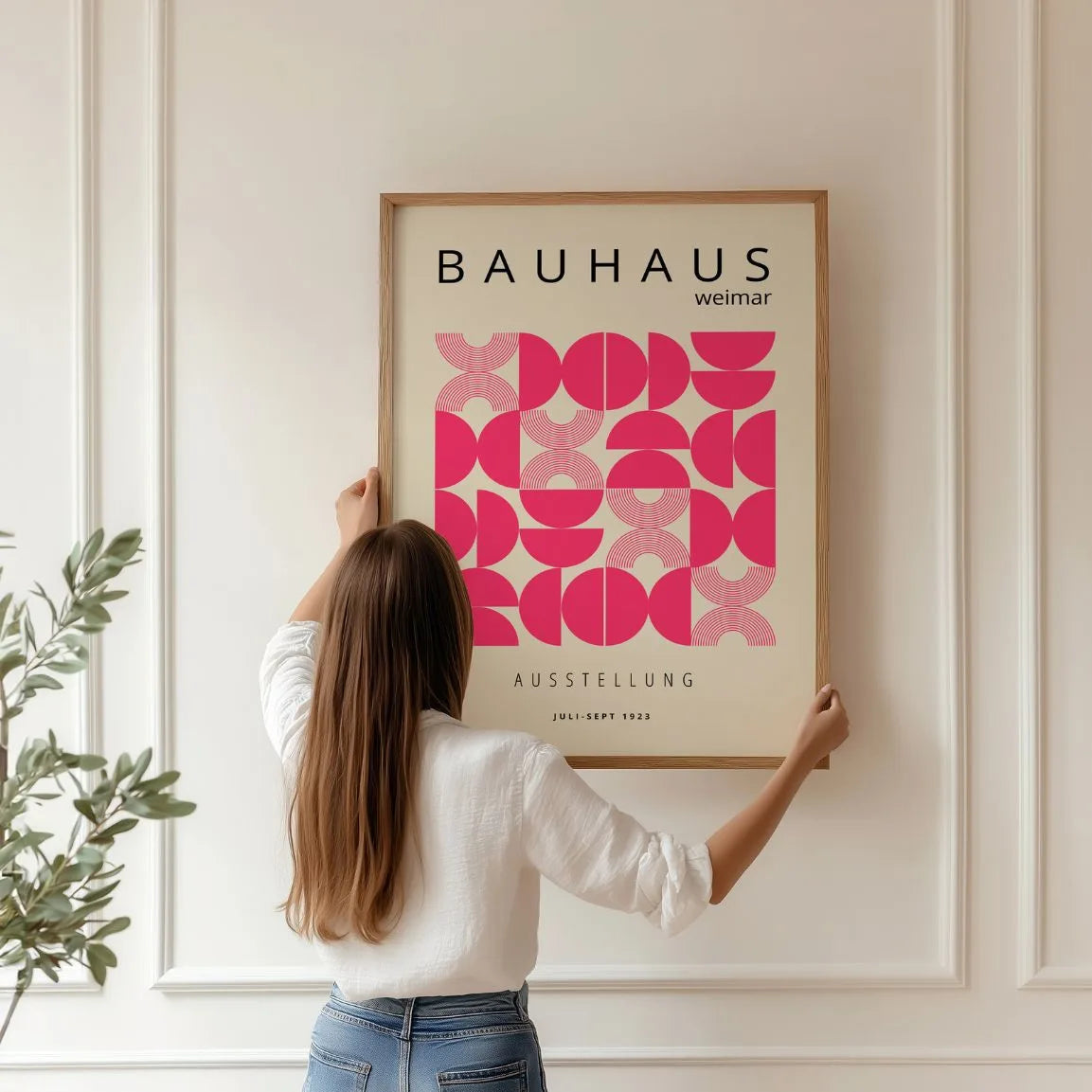 Bauhaus Pinke Halbkugeln Poster