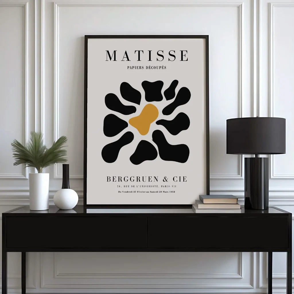 Matisse Schwarz Senf Formen Poster