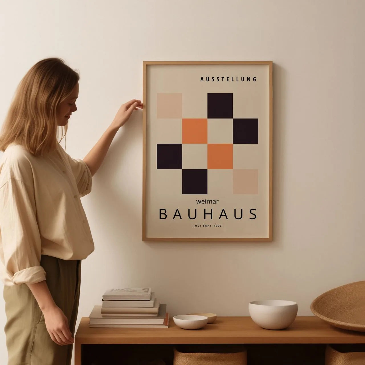 Bauhaus Quadrat Raster Poster