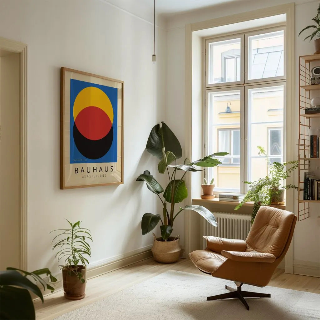 Bauhaus Blau Kontrast Poster