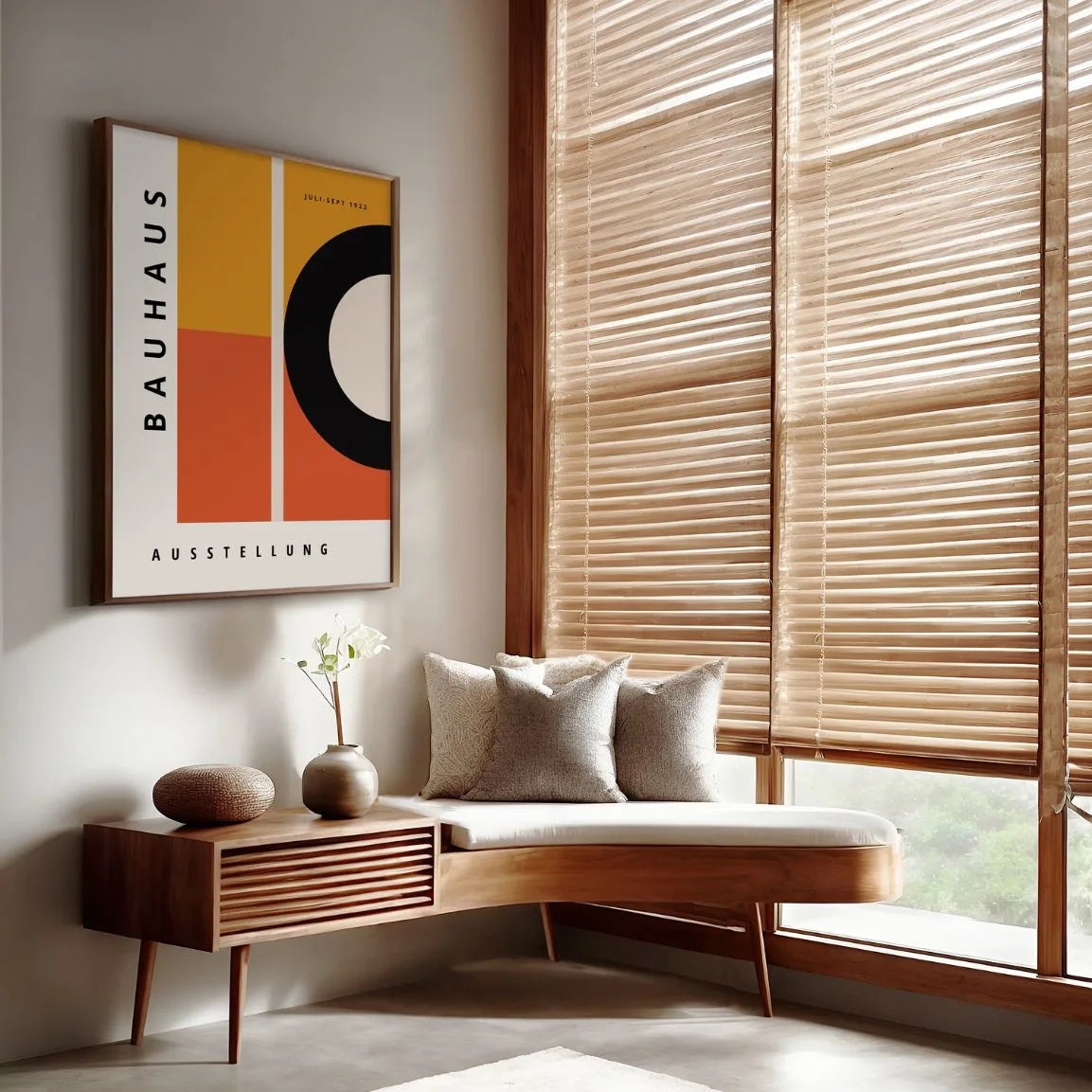 Bauhaus Orange Kontrast Poster