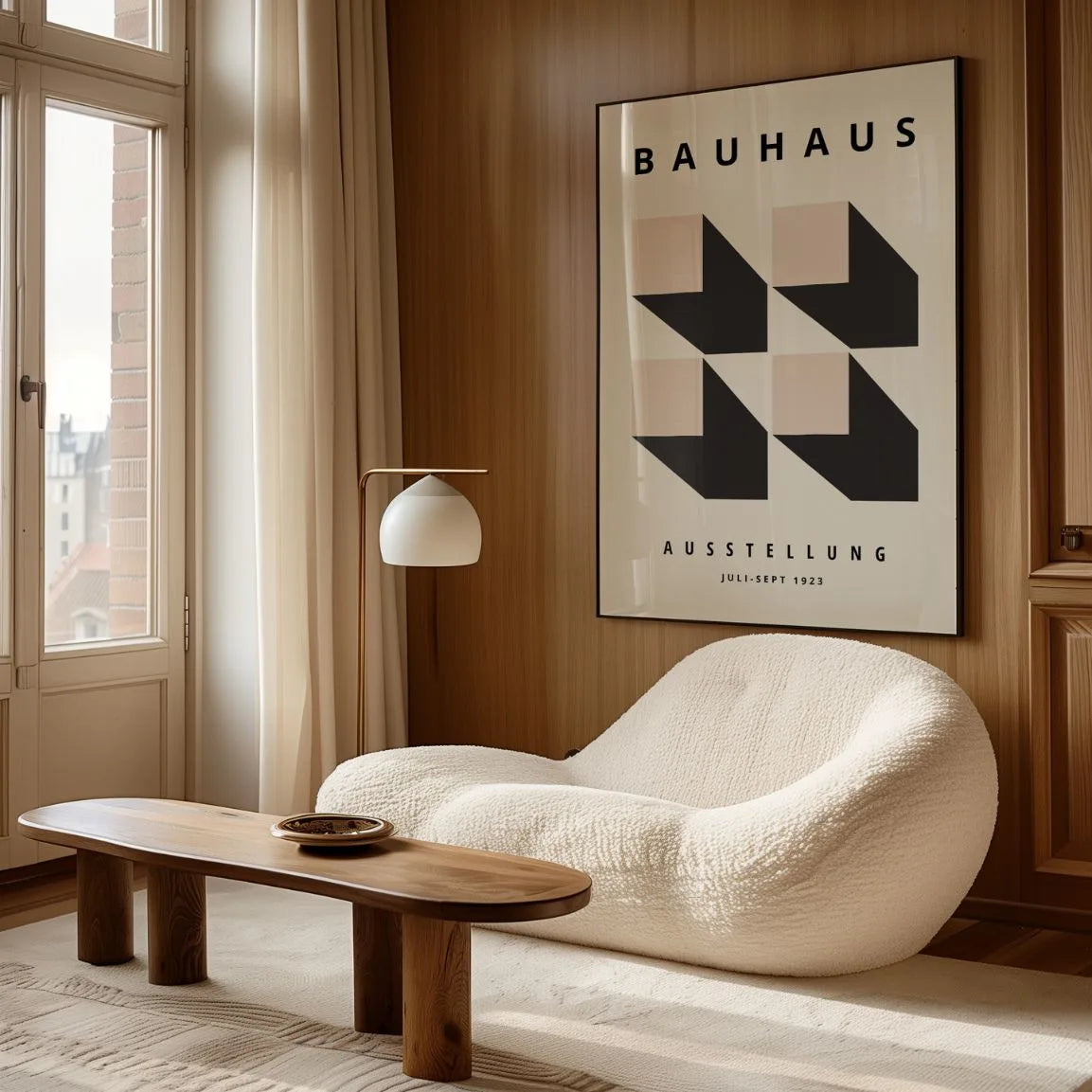 Bauhaus 3D Effekt Geometrie Poster