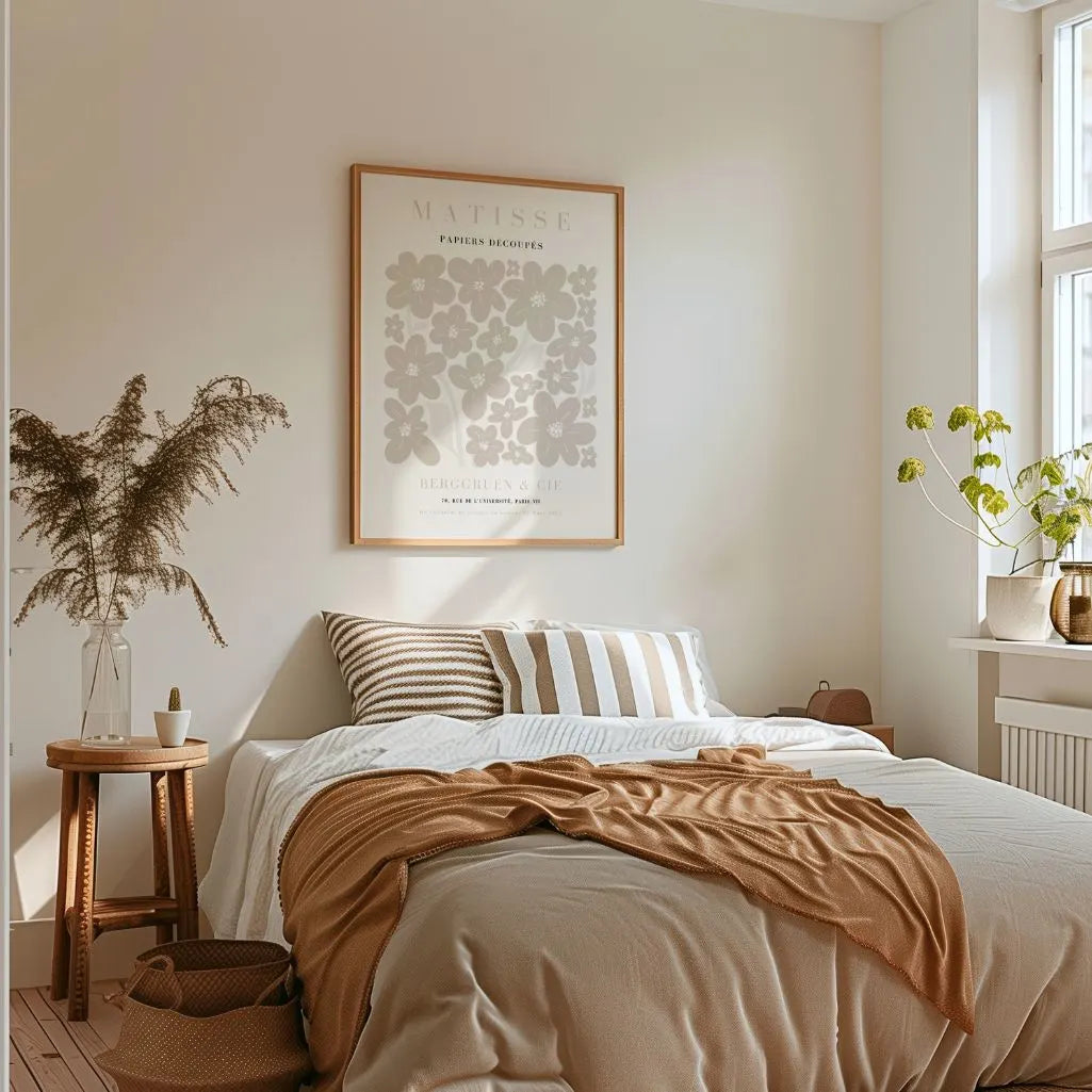 Matisse Beige Floral Poster