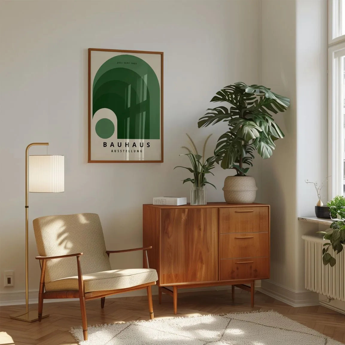 Bauhaus Grüner Regenbogen Poster