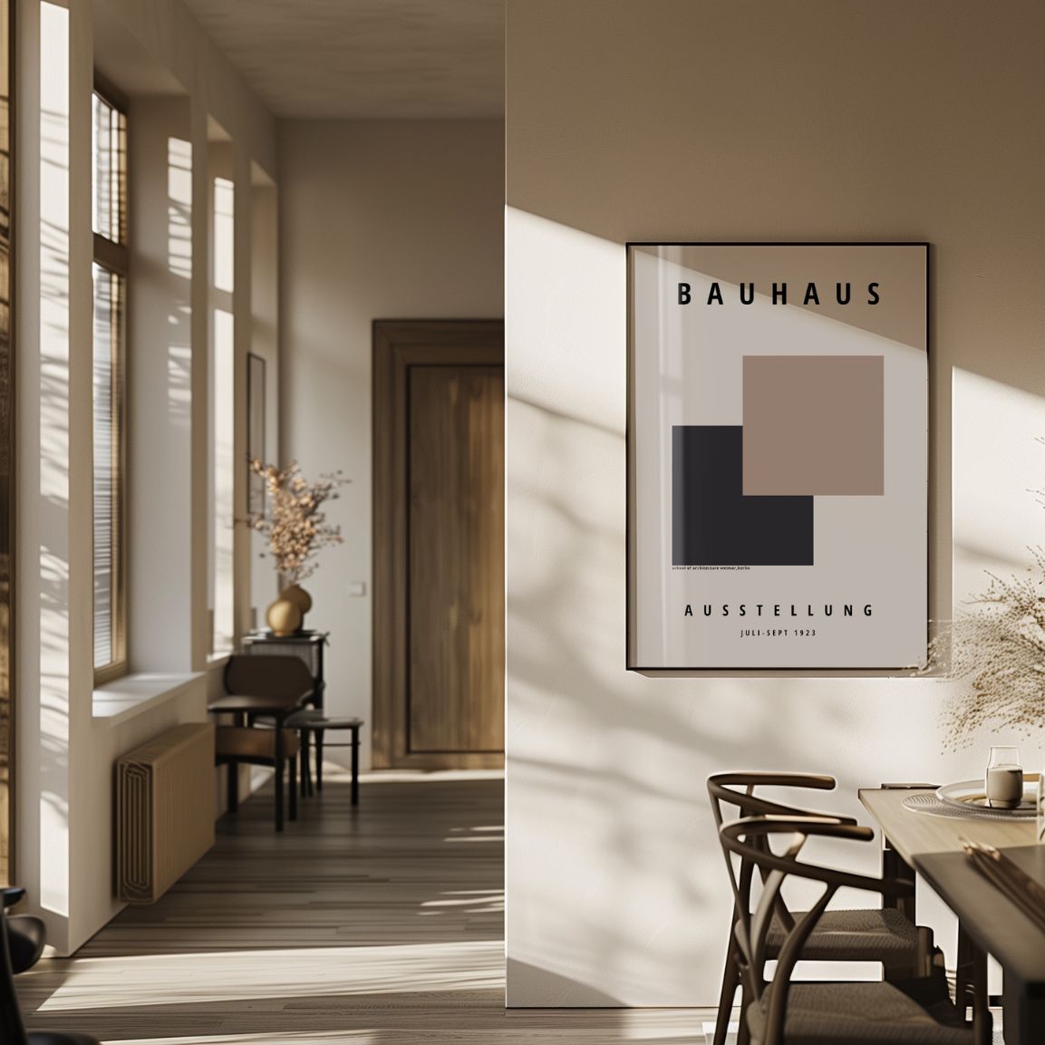 Bauhaus Quadrat Geometrie Poster