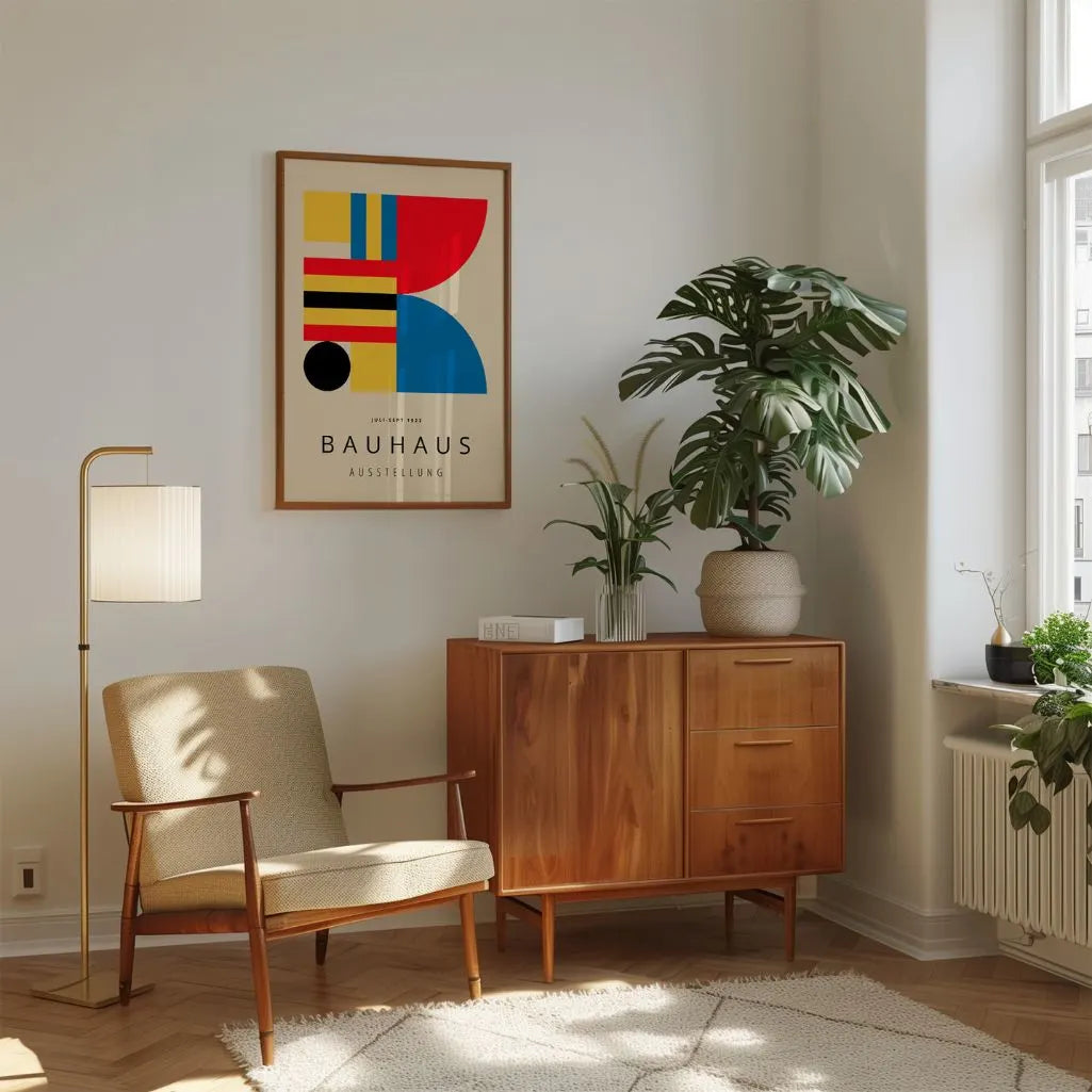 Bauhaus Kräftiges Rot Poster