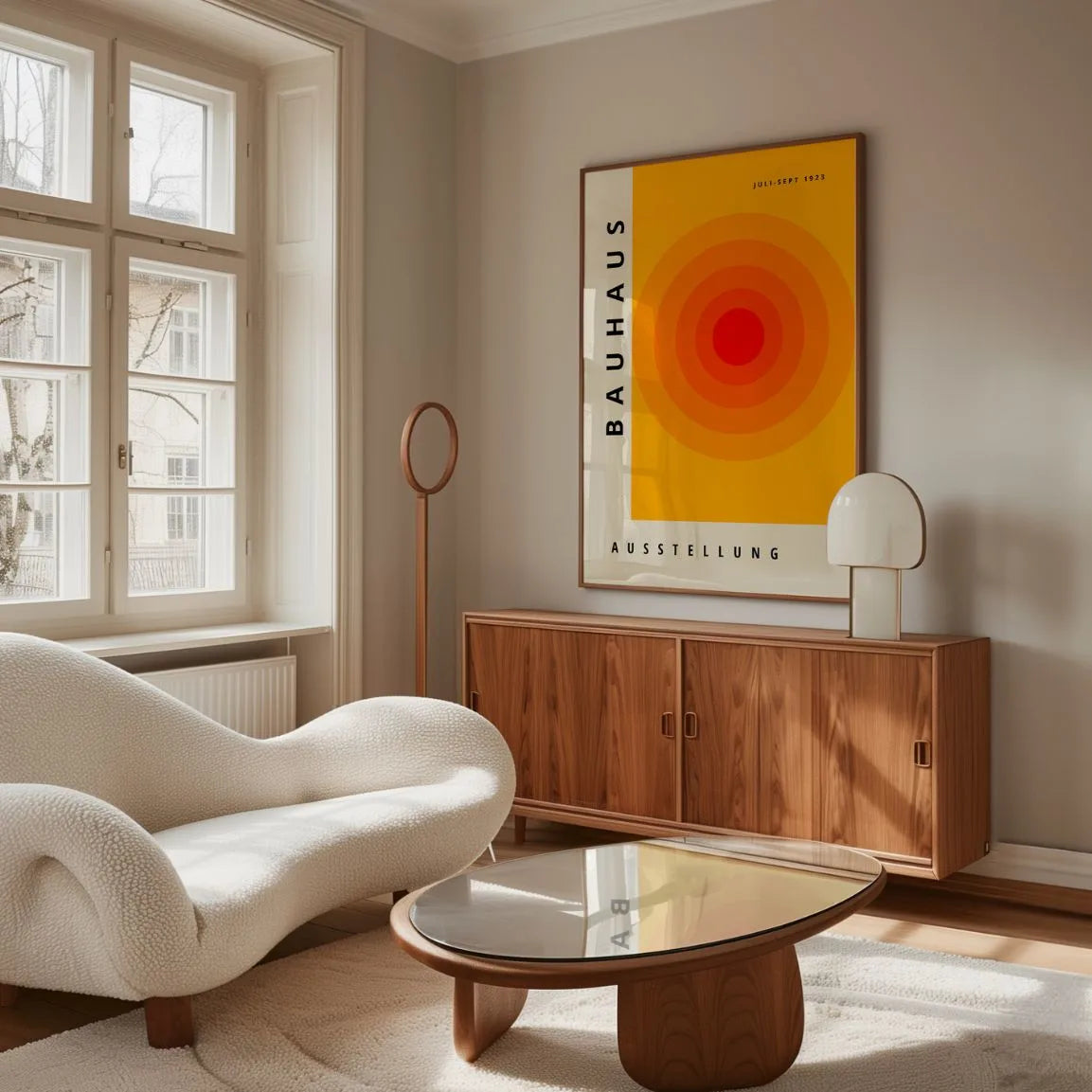 Bauhaus Oranger Kreis Poster