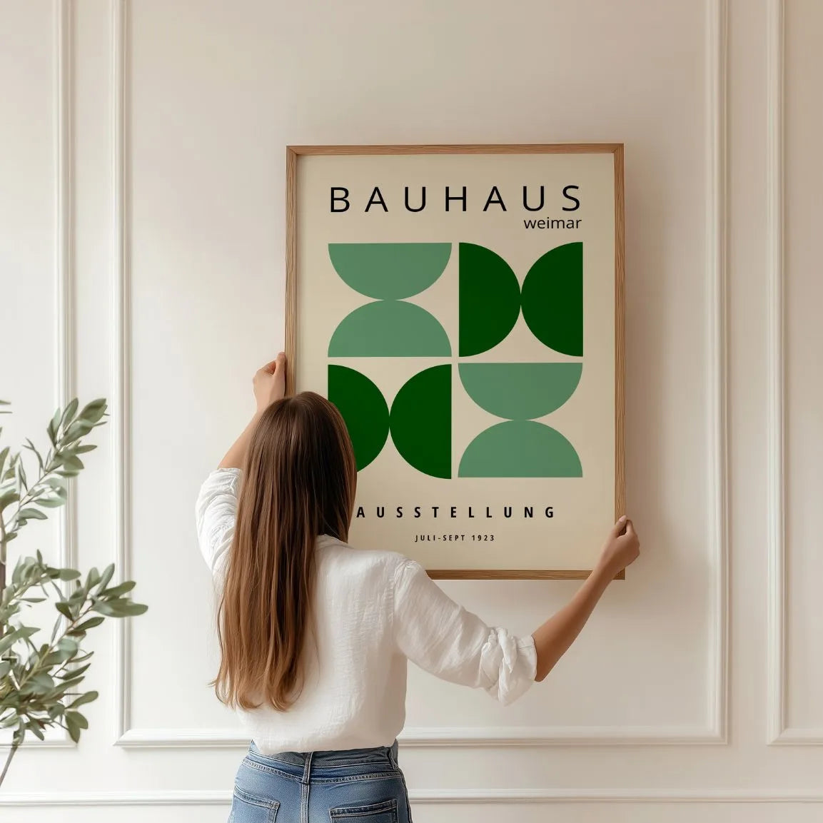 Bauhaus Grüne Elemente Poster