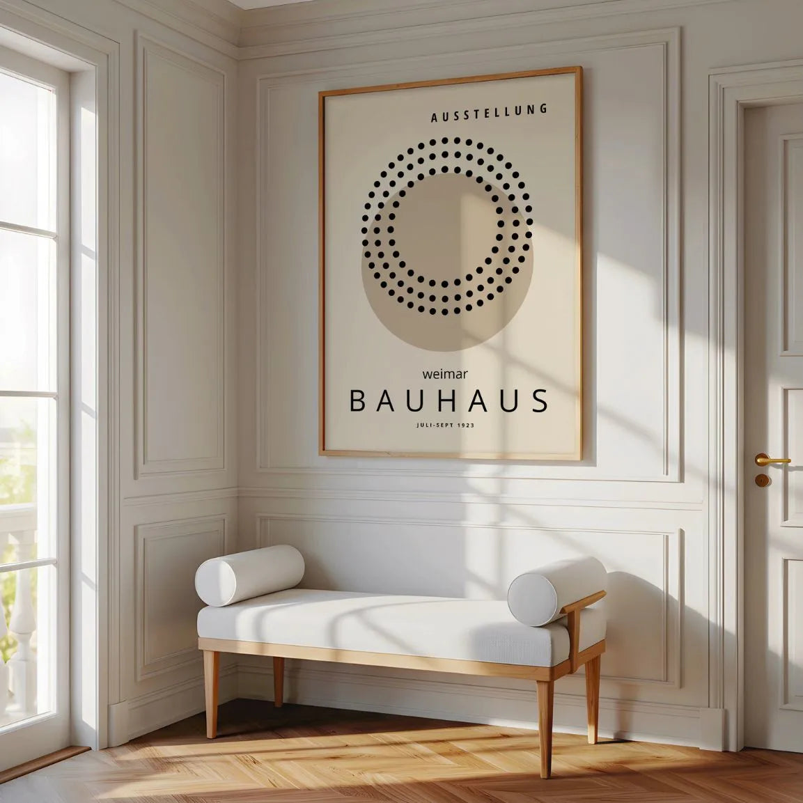 Bauhaus Kreise Poster in Beige