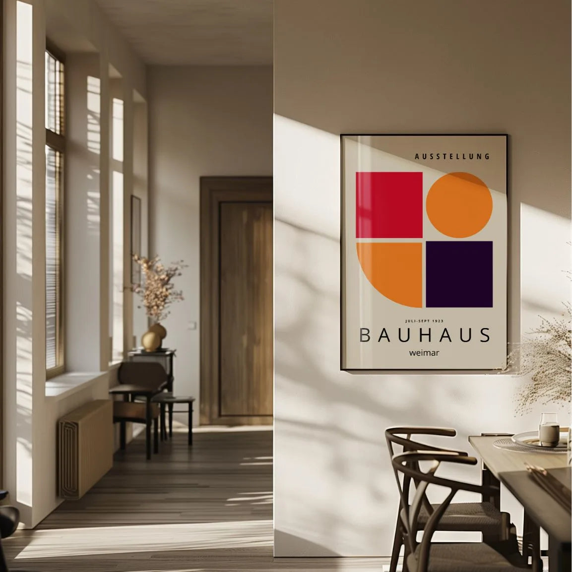 Bauhaus Rot Akzent Poster