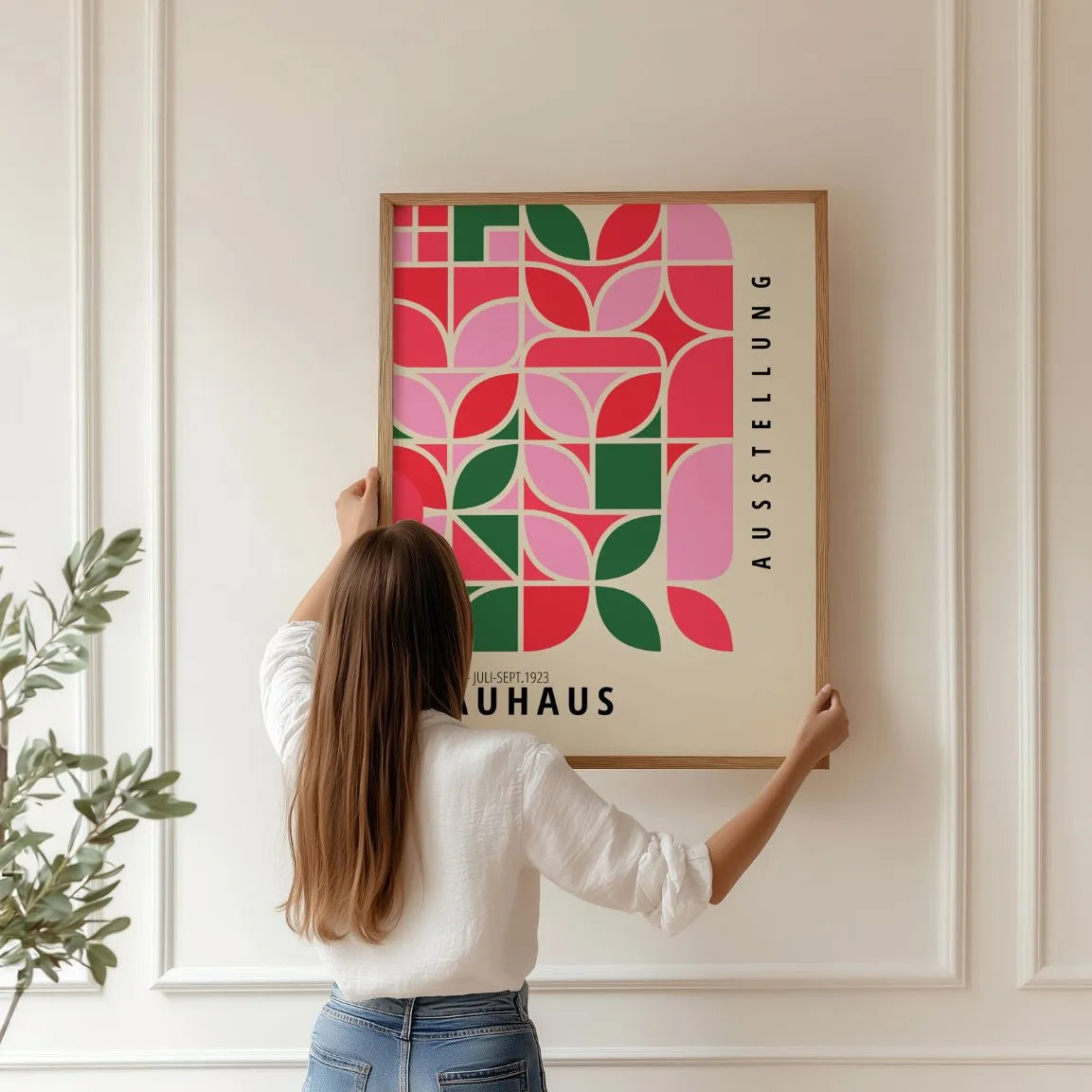 Bauhaus Grün Rot Poster