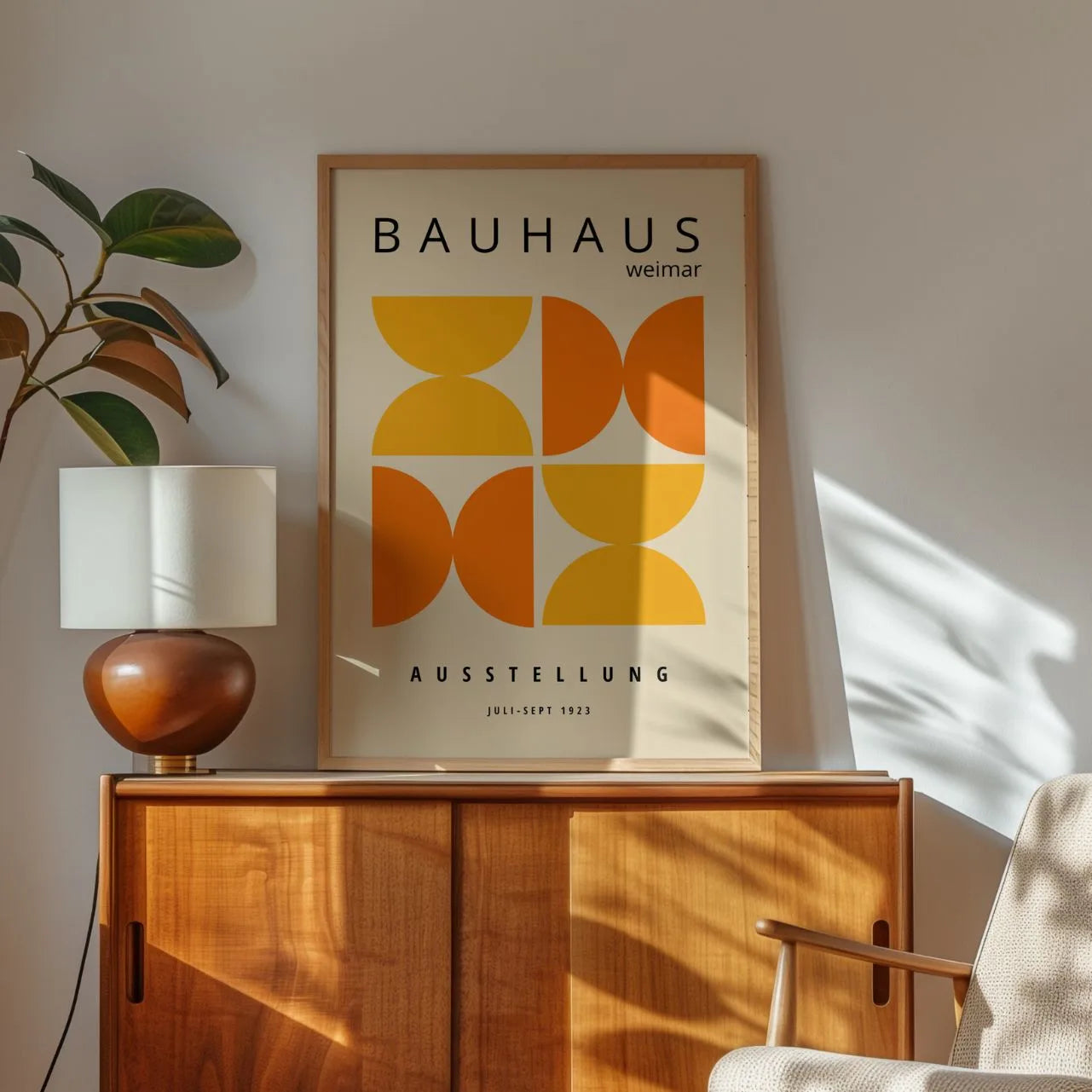 Bauhaus Orange Warmes Poster