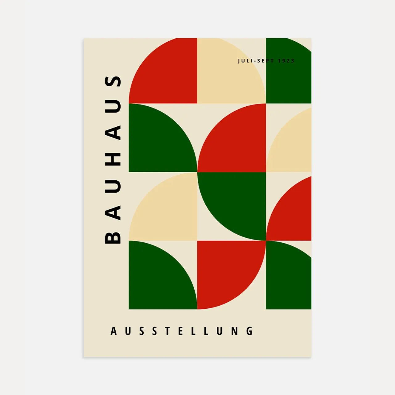 Bauhaus Rotgrün Kontrast Poster
