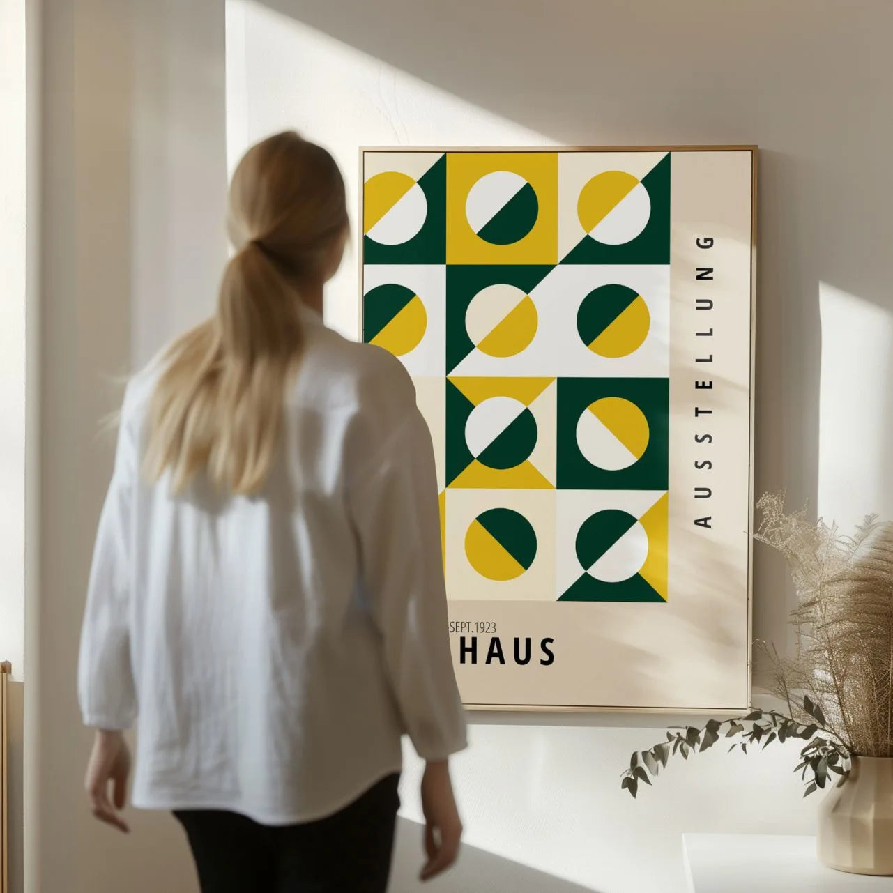 Bauhaus Grün Gold Poster