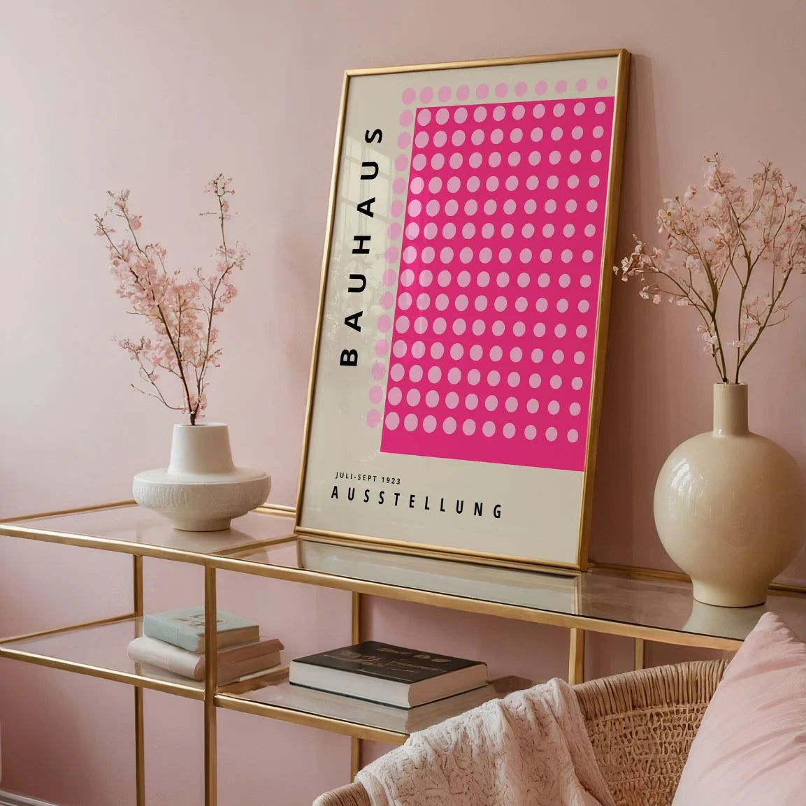 Bauhaus Pink Punkt Rhythmus Poster