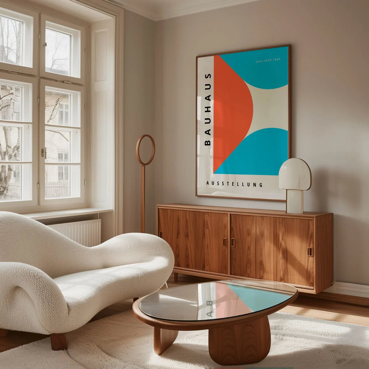 Bauhaus Blaurot Kontrast Poster